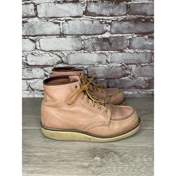 Red Wing 3387 Rose Pink Leather Lace Up Work Boots Women's Sz 8M US/38.5EU USA - Picture 13 of 16